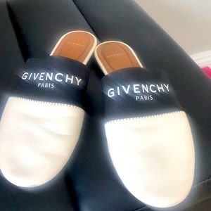 Givenchy white black mules